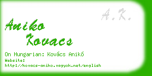 aniko kovacs business card